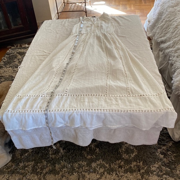 Madewell beautiful maxi gauzy dress w/ flowy appeal and crochet accent & pockets - Picture 10 of 16